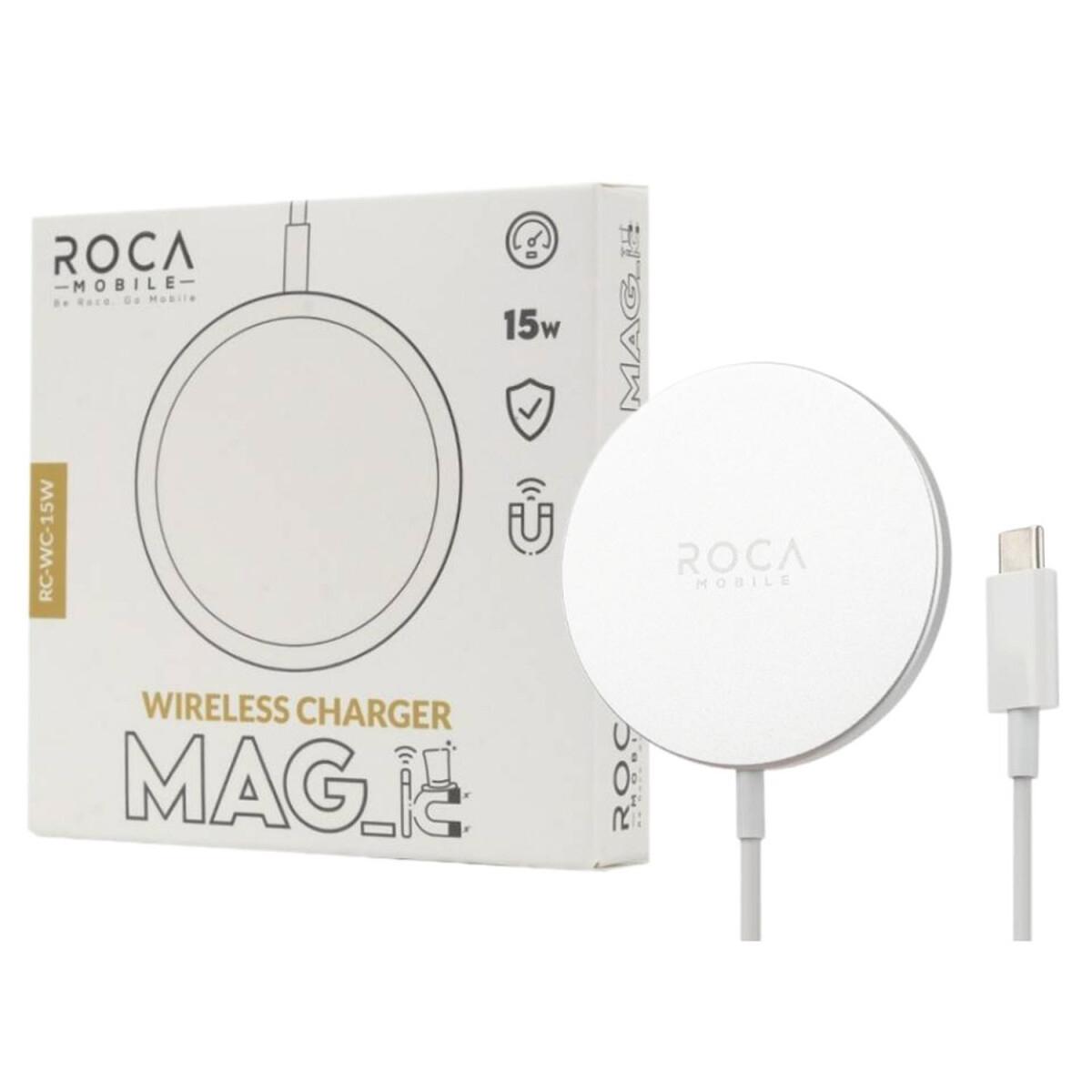 Cargador Inalámbrico Qi Roca Magic por USB 