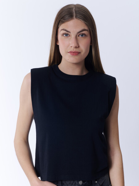 Remera Hombreras Negro