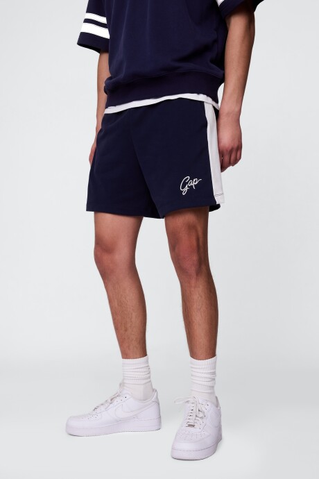Short Deportivo Sin Felpa Logo Gap Hombre Navy Uniform