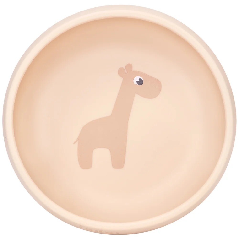 Bowl con ventosa silicona BUBA cloudy rosa claro jirafa