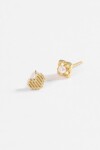 Caravanas acero pin cute dorado