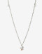 Cadena Corta con Dije Cubic zirconia Collar Con Dije Cubic Bañado En Plata - Plateado