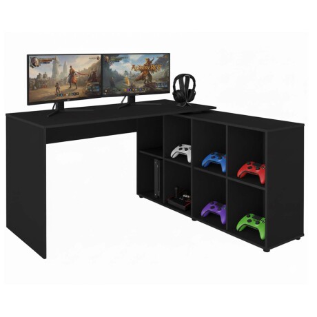 ESCRITORIO GAMER MDF NEGRO NERO