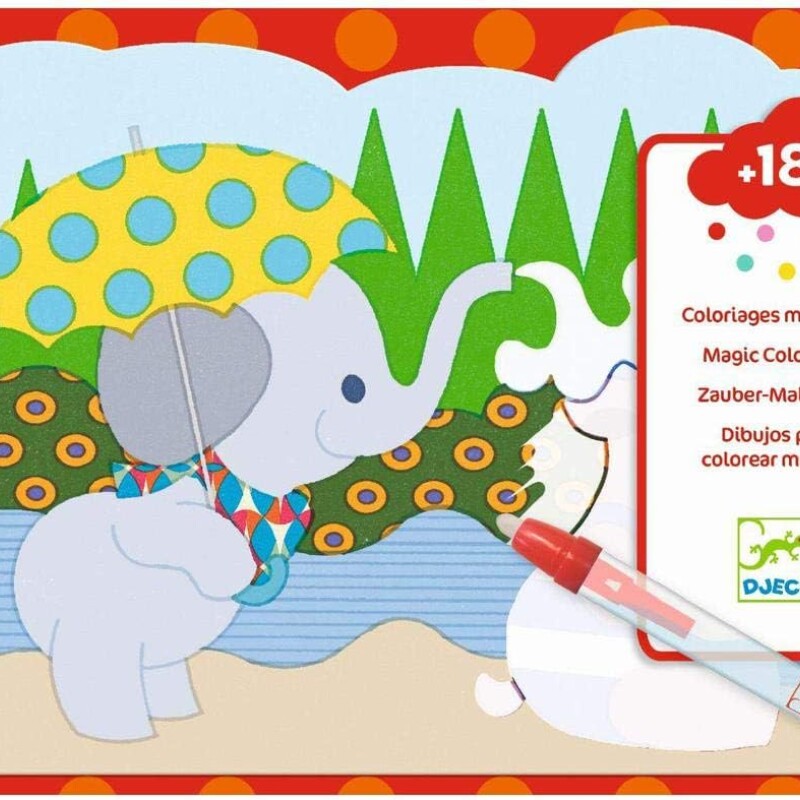 Set de dibujos para colorear mágicos Elefante