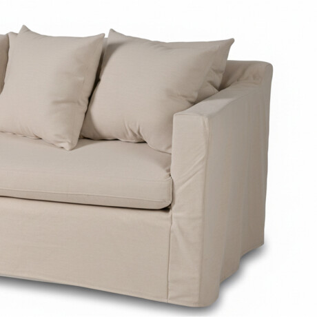 Sofá Summer con Funda - Tela Rústica - 2,5 cuerpos TD5260-1635 (Beige)