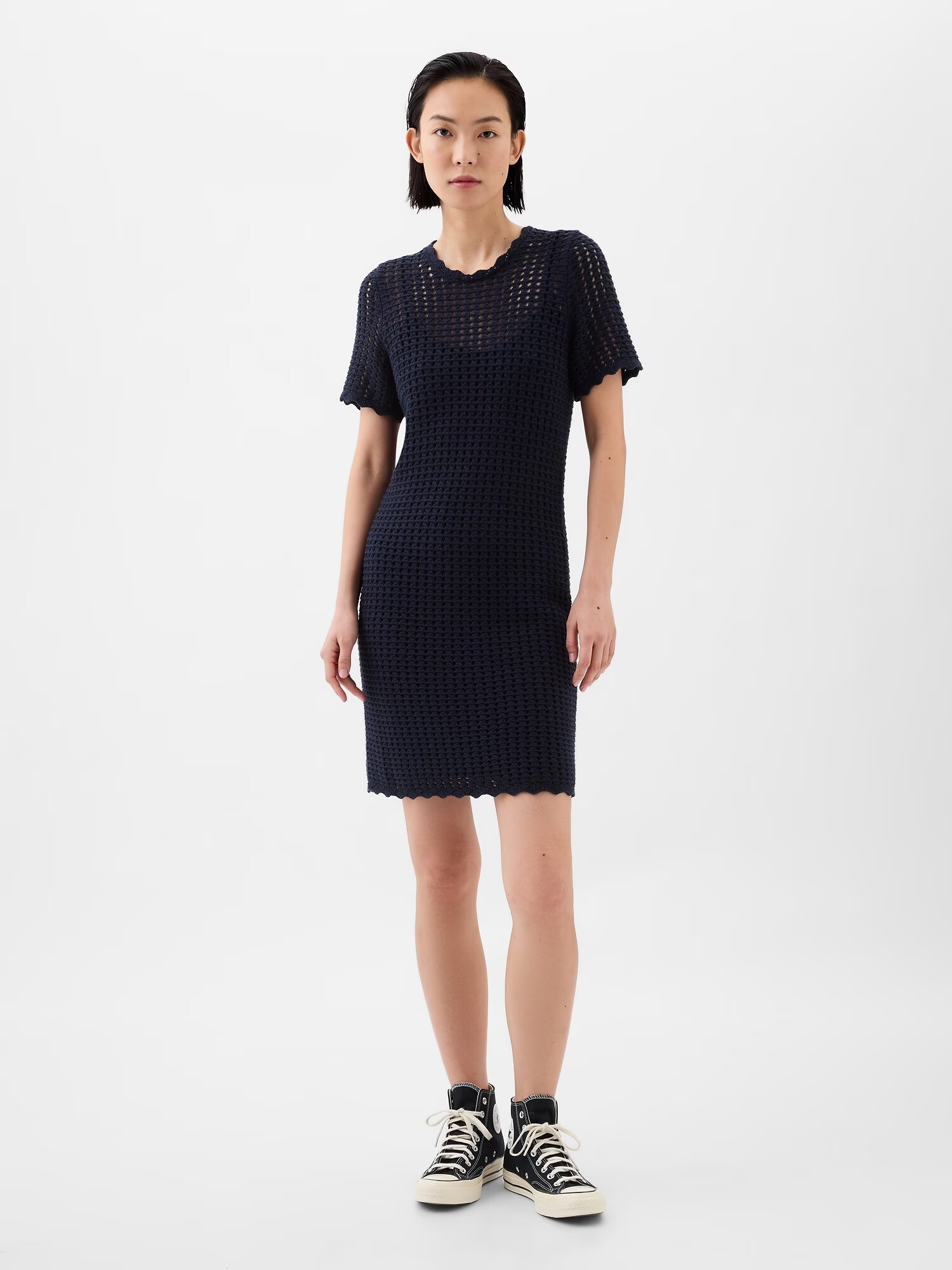 Vestido Crochet Mujer Navy Uniform — GAP Uruguay