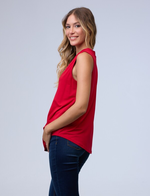 Musculosa Escote V ROJO