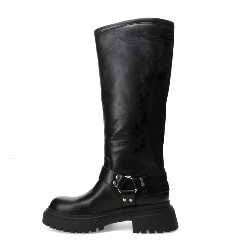 Bota de Mujer Miss Carol HARBOR de caña alta con hebillas Negro