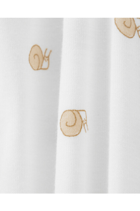 Pijama una pieza de viscosa Ecovero, con pie, diseño caracoles, línea Purelysoft Sin color