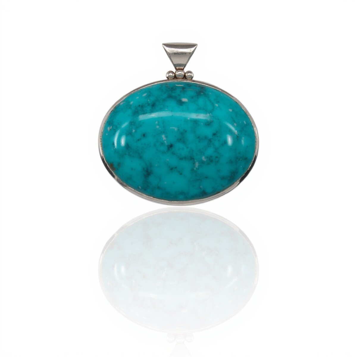 Dije Colgante Oval-Plata 925-Piedra Turquesa-CP4273 - conpiedra 