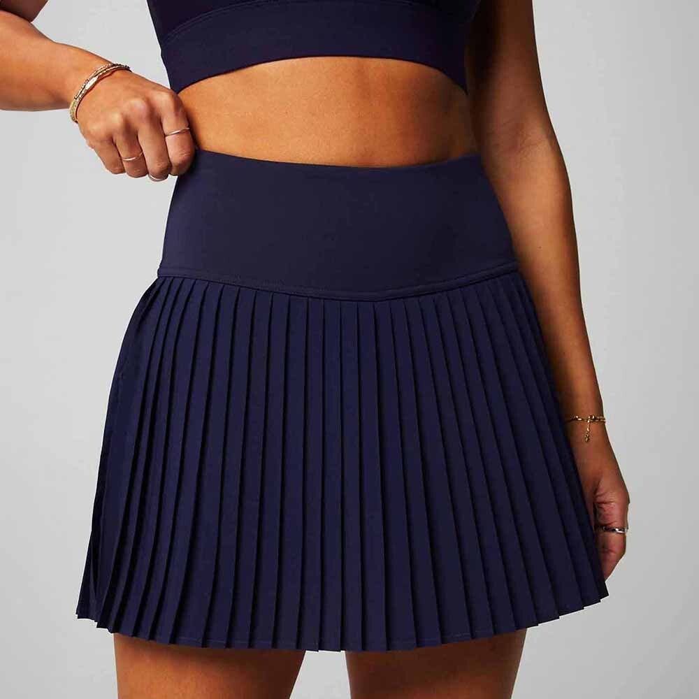 Falda Con Malla Hot Shot Pleated Skirt Classic Mini Mujer Deep Navy