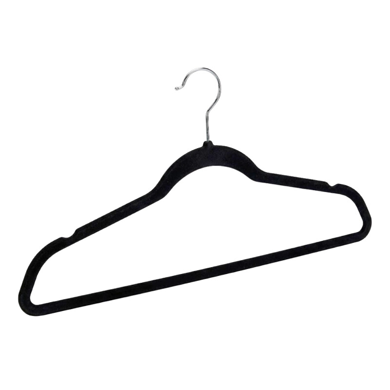 Percha antideslisante de terciopelo NEGRO