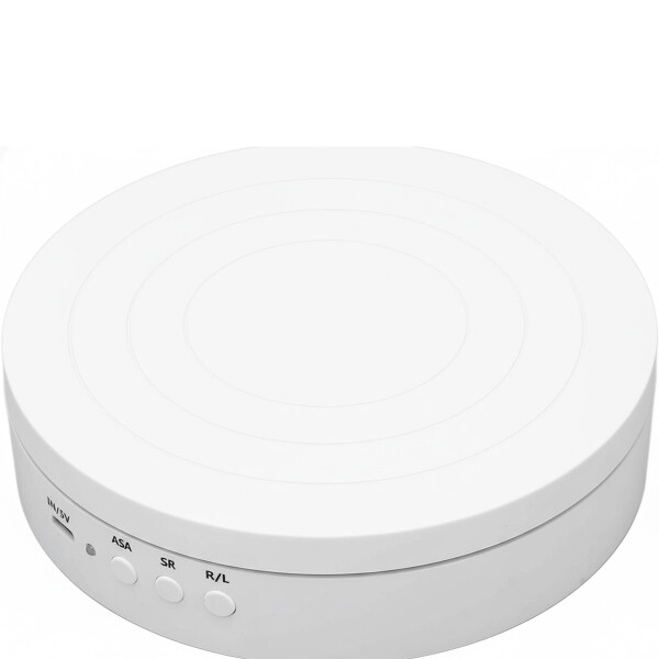 Exhibidor Base Giratorio Automatico Joyas Reloj Celular Y + Color Blanco