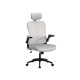 Silla Oficina Tyne Ergonomica Giratoria con Apoyacabezas Gris