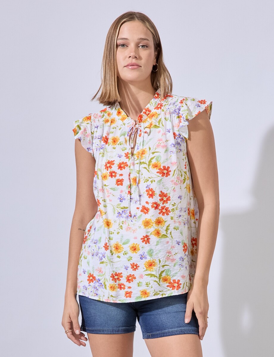 Blusa Spring - Multi/anaranjado 