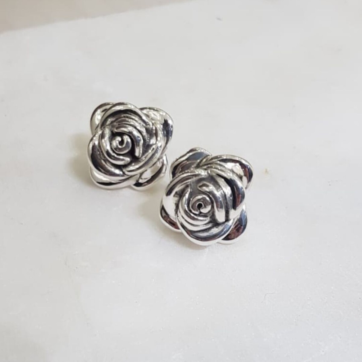 Caravanas Rose - Plata 925 