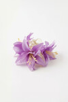 Broche flor dahlia tela lila