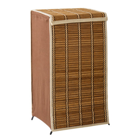Canasto plegable de bamboo y metal Canasto plegable de bamboo y metal