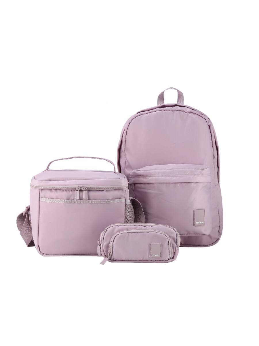 Kit Mochila + Lonchera + Cartuchera Spirit Essence - Lila 