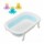 Set Baño Bebé con Bañera Plegable + Juego de Agua 3 Pulpos Celeste