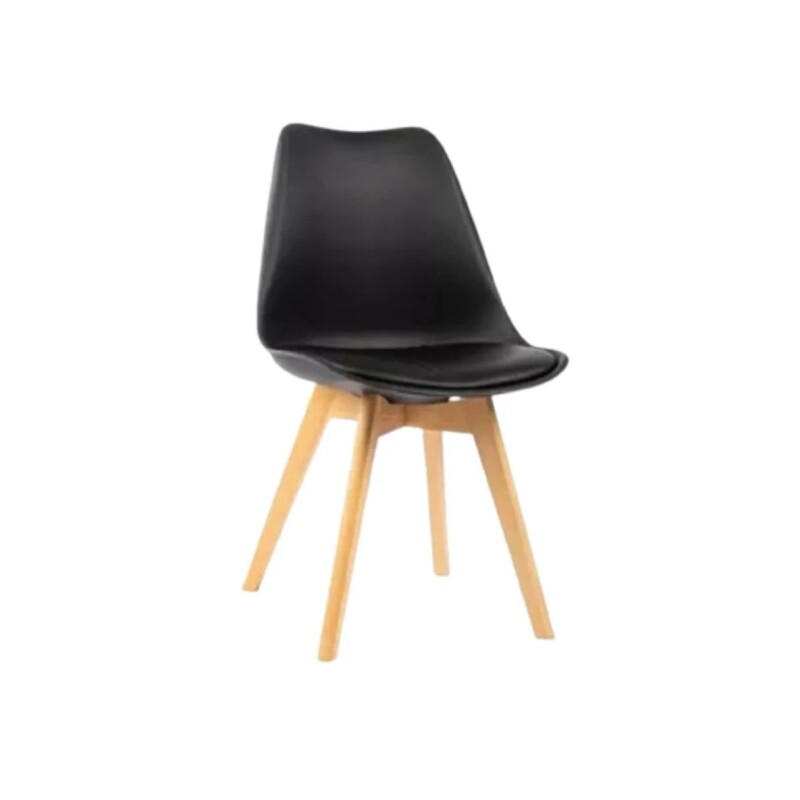 SILLA EAMES TAPIZADA NEGRA SILLA EAMES TAPIZADA NEGRA