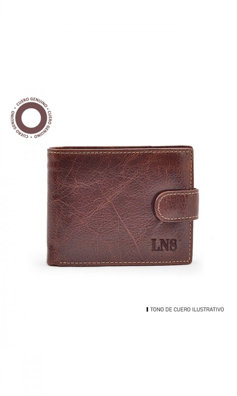 BILLETERA CUERO VULCANO CHOCOLATE