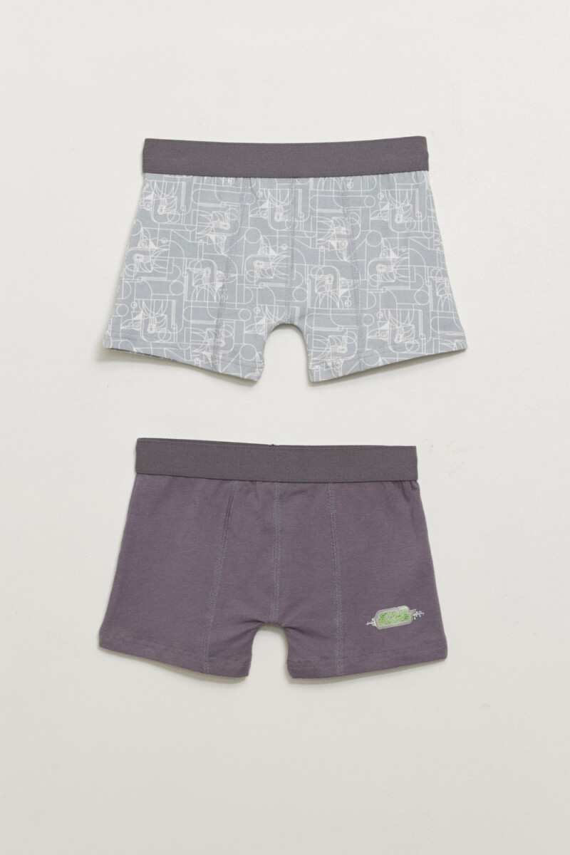 Pack x2 boxer Star Wars Gris