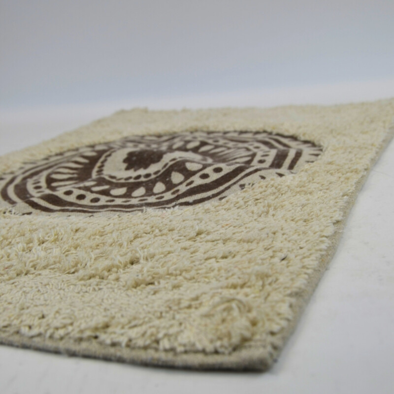 Alfombra 40x60cm MARRÓN Y NATURAL