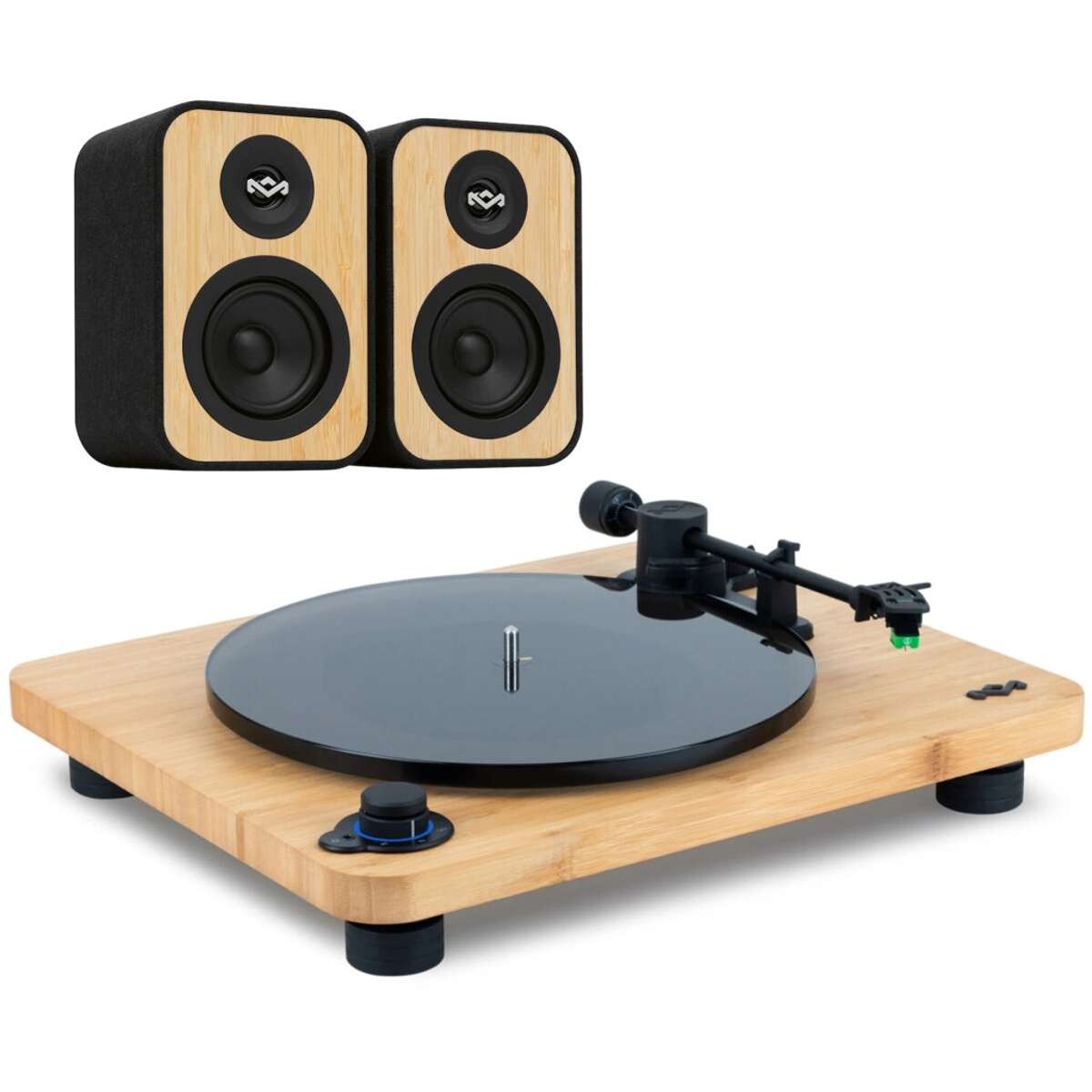 Tocadiscos Stir It Up Lux + Parlantes Uplift - Bamboo 