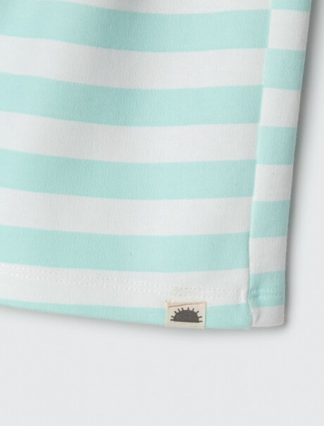 SHORT INFANTIL DE RAYAS VERDE