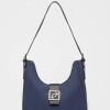 Cartera al hombro Signature en canvas Azul