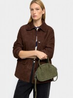 Bolso Bowling De Piel verde