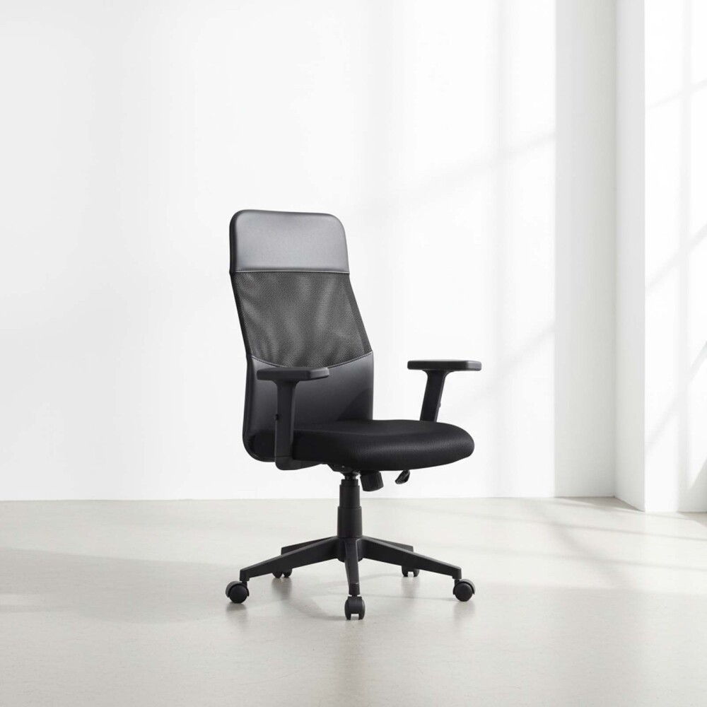 ASIENTO DE OFICINA MALLA NEGRO D217