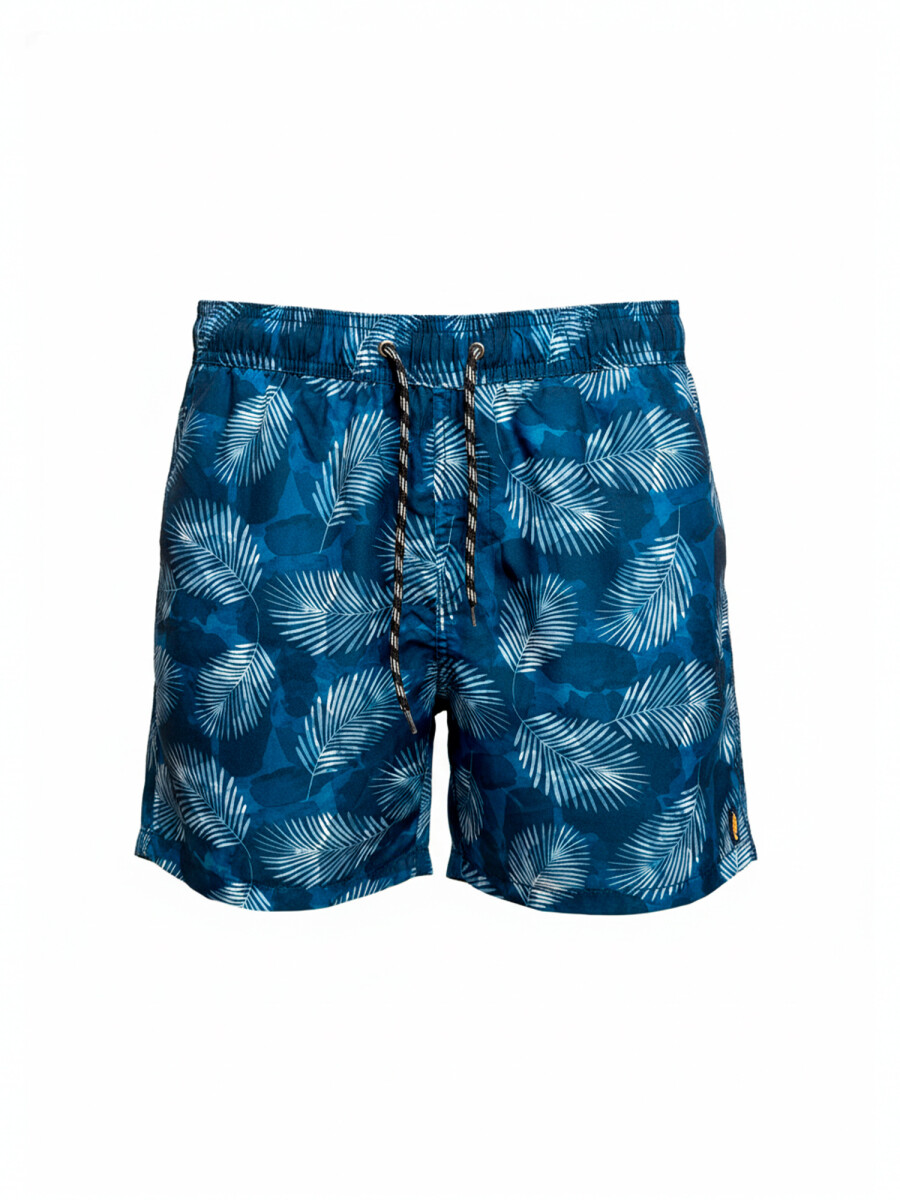 Short de baño estampado - petroleo 