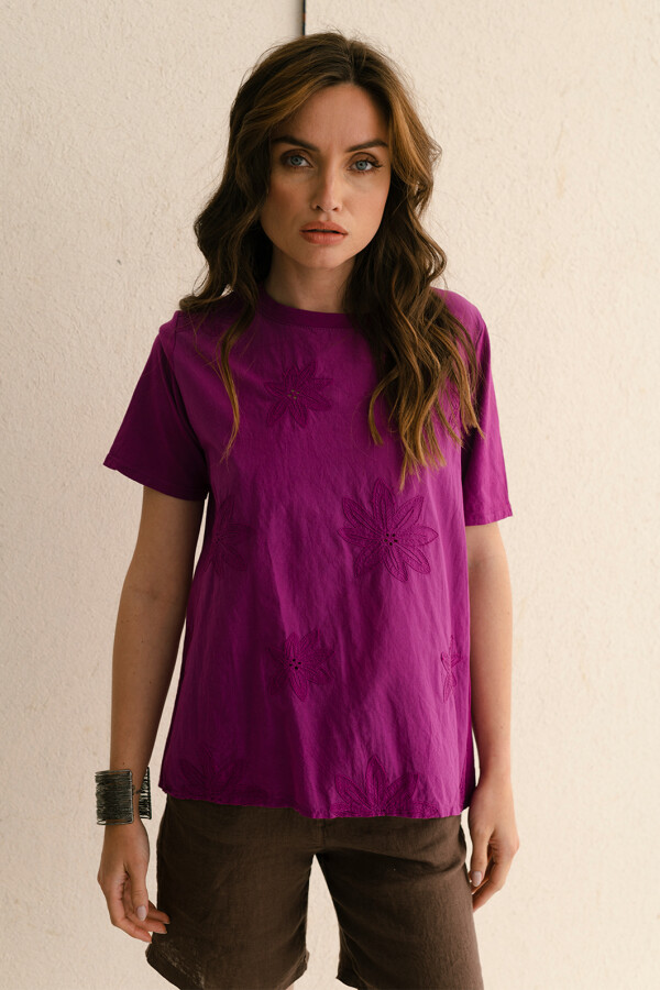 BLUSA COTTON BORDADA ORQUIDEA