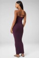 Vestido Strappy Seamless Maxi Dress Mujer Oxblood