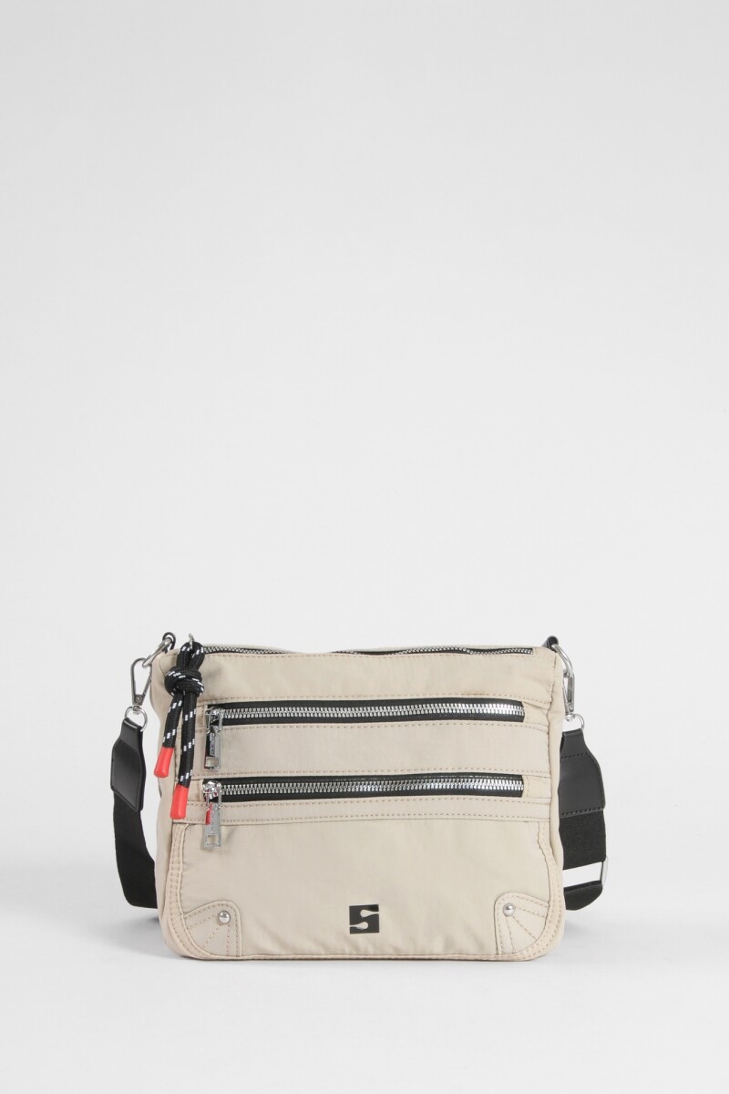 Bandolera cierres beige