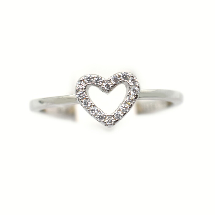 Anillo en Plata 925 con Zirconias Corazón Anillo en Plata 925 con Zirconias Corazón