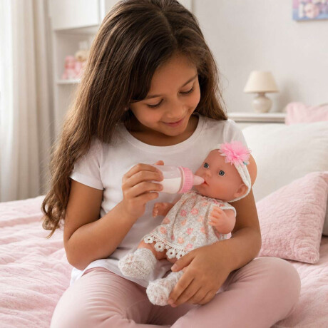 Muñeca bebé de juguete con accesorios Blanco