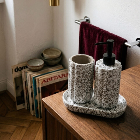 Set accesorios para baño Petra cerámica Set accesorios para baño Petra cerámica