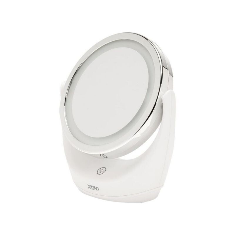ESPEJO DE MAQUILLAJE LUZ LED ESTANDAR Y CON AUMENTO X5 Blanco