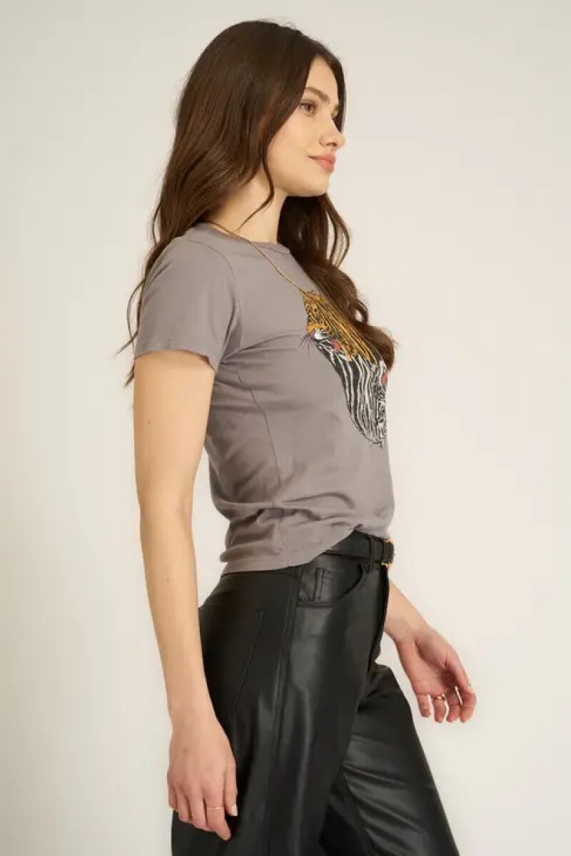 POLERA TIGER YIN YANG Gris