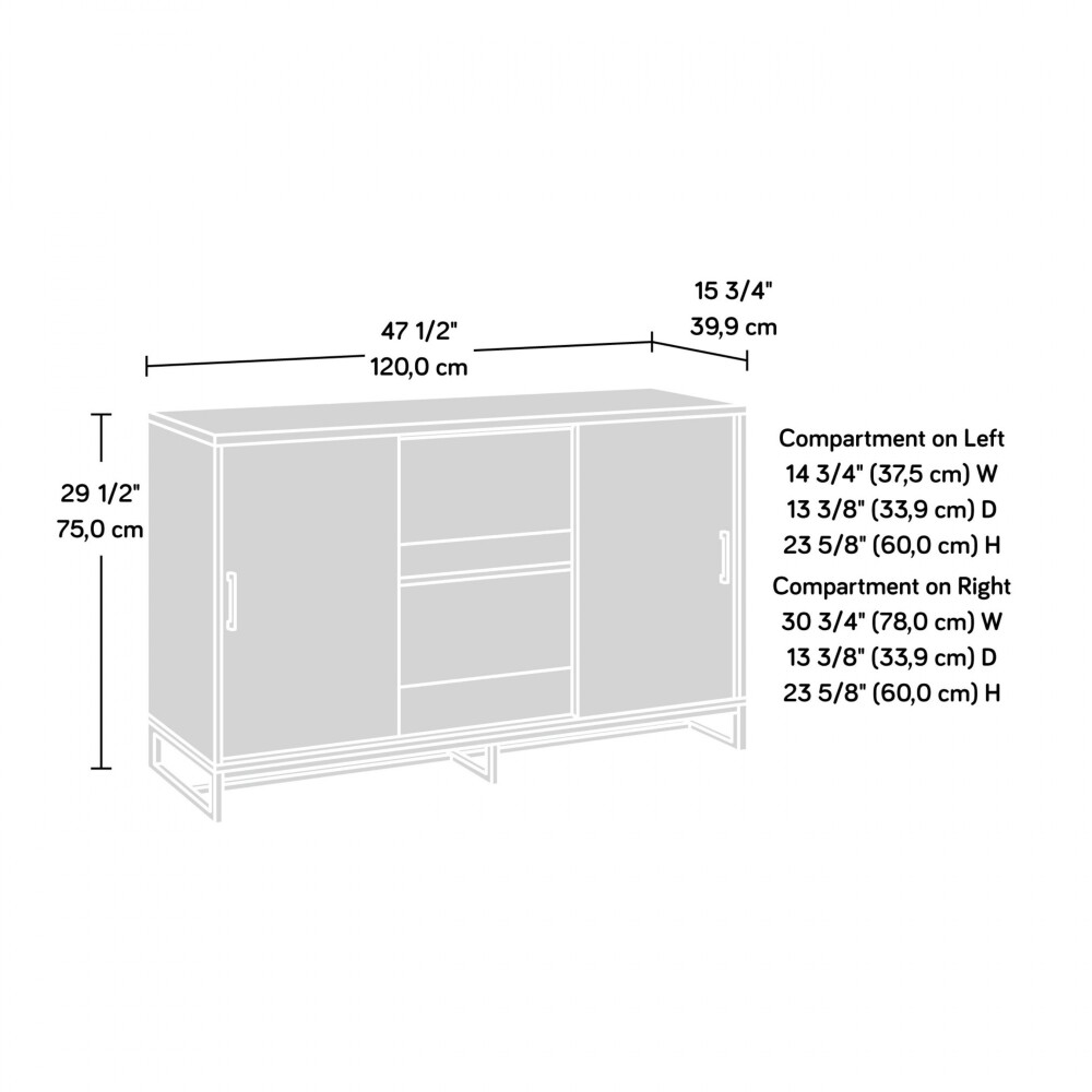 Rack para tv 50" Puertas Corredizas - Sauder - Linea Tremont Row Rack para tv 50" Puertas Corredizas - Sauder - Linea Tremont Row
