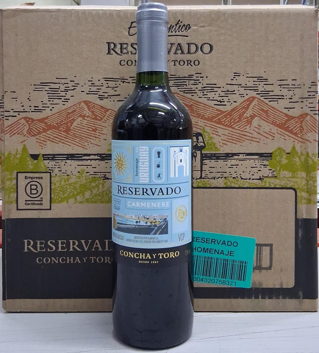 VINO CONCHA Y TORO RESERVADO(01B) CARMENERE URUGUAY 750ML 