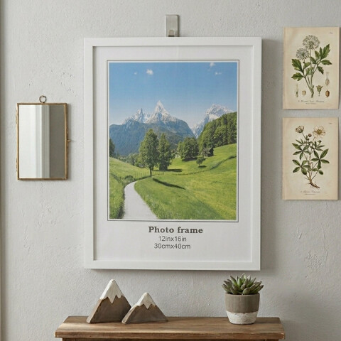 Portarretrato Fotográfico de Marco Madera 30 x 40 cm BLANCO