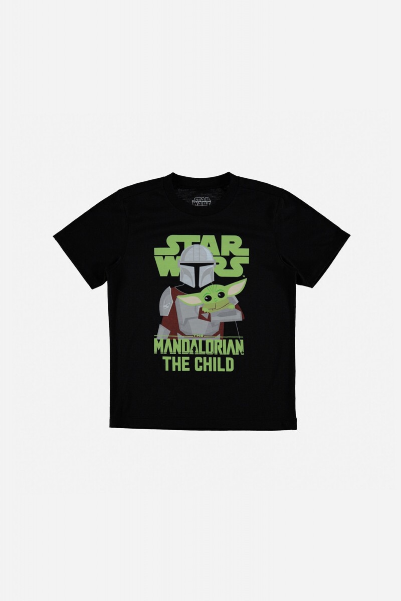 Camiseta niño Mandalorian - NEGRO 