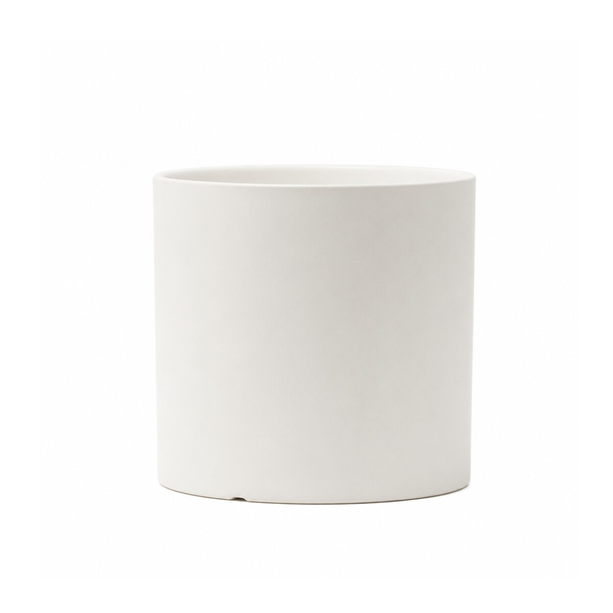 MACETA BLANCA CERÁMICA MINIMALISTA 