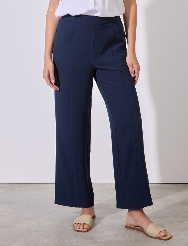 Pantalon Crepe Recto AZUL