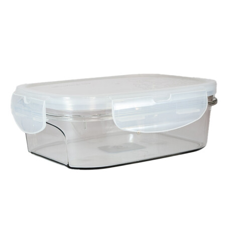 Contenedor acrílico rectangular cierre hermético 850ML Contenedor Acrílico Rectangular Cierre Hermético 850ml
