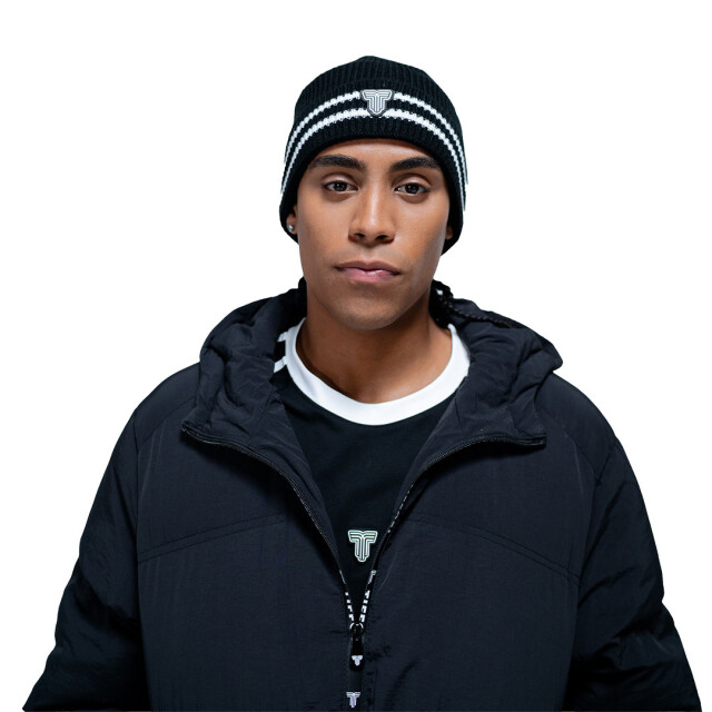 Gorro TIFFOSI Lana Rayas Negro - Blanco